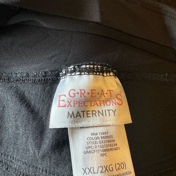 worn twice *Maternity Black stretch XXL(20) Great Expectations belly.. - Picture 5 of 5